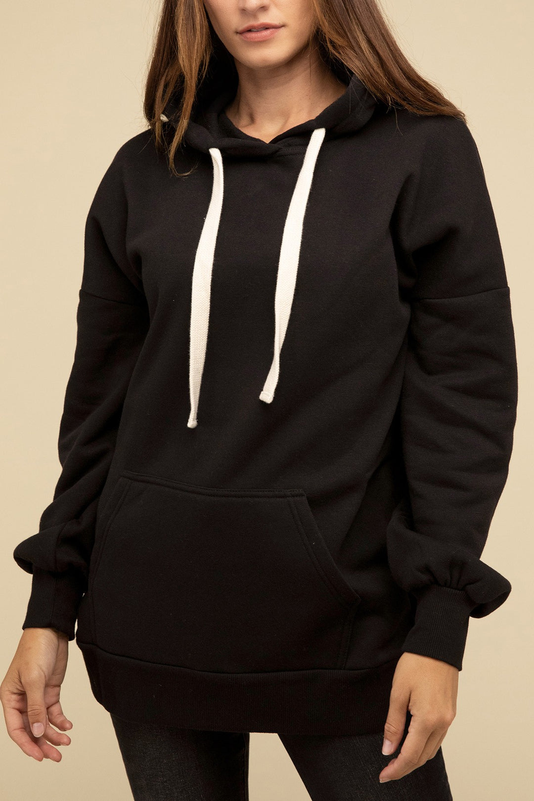 Zenana - Oversized Hoodie Longline Sweatshirt - Inspired Eye Boutique