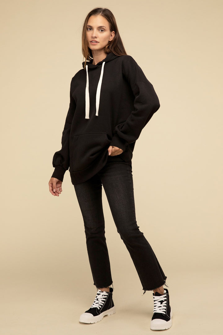 Zenana - Oversized Hoodie Longline Sweatshirt - Inspired Eye Boutique