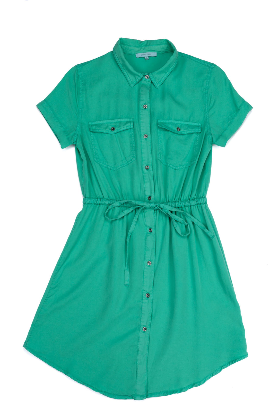 Tencel Dress - Short Sleeve - Green - Inspired Eye Boutique