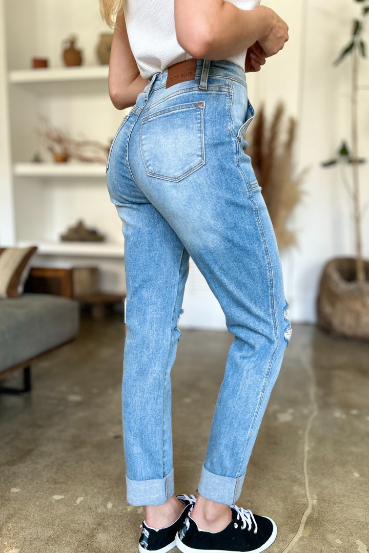 Judy Blue - Patch Pocket Boyfriend Jeans