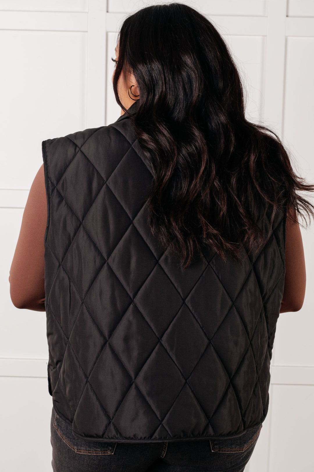 Layering Queen Quilted Puffer Vest - Black