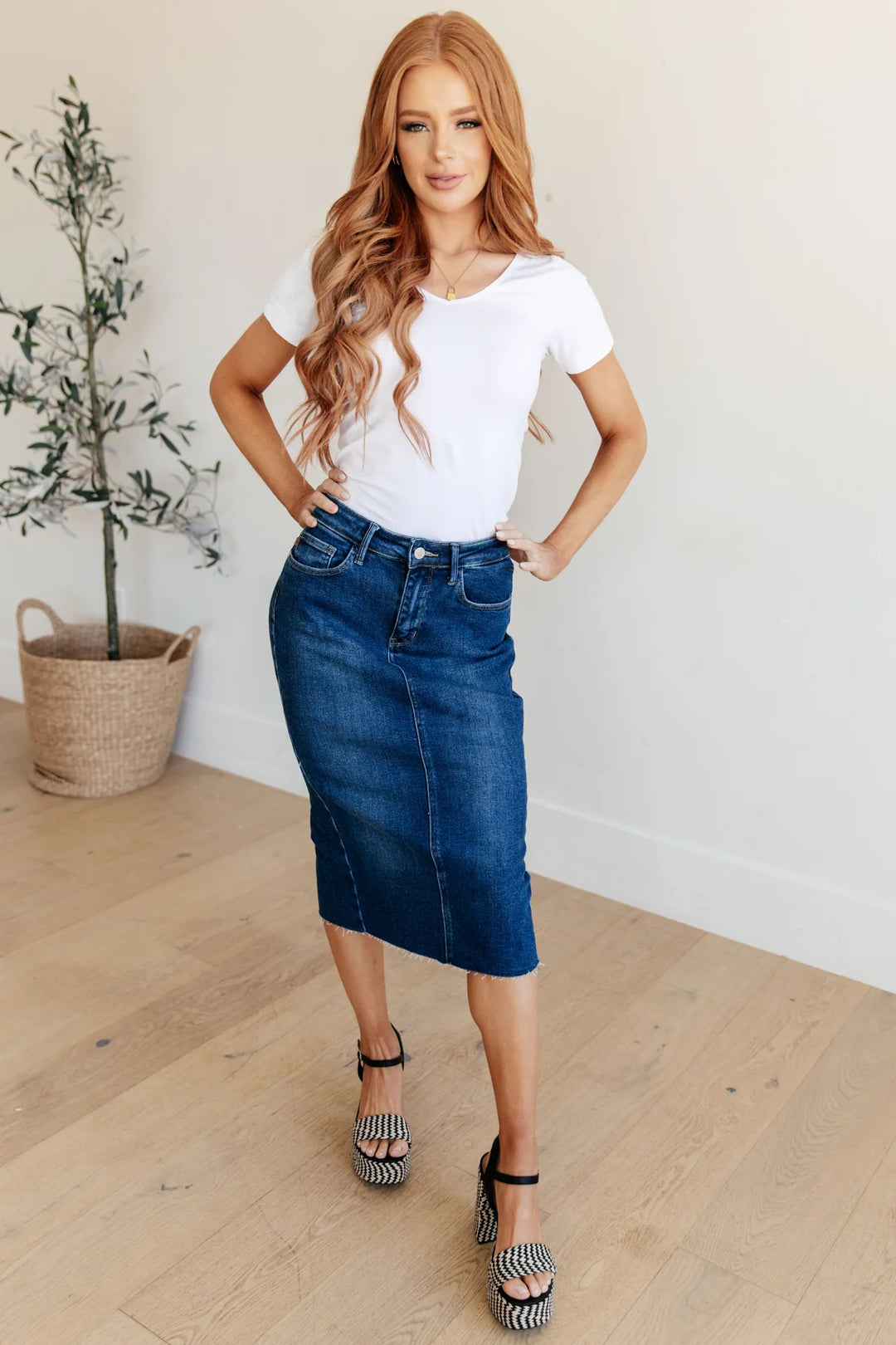 Judy Blue - Marcy Denim Midi Skirt