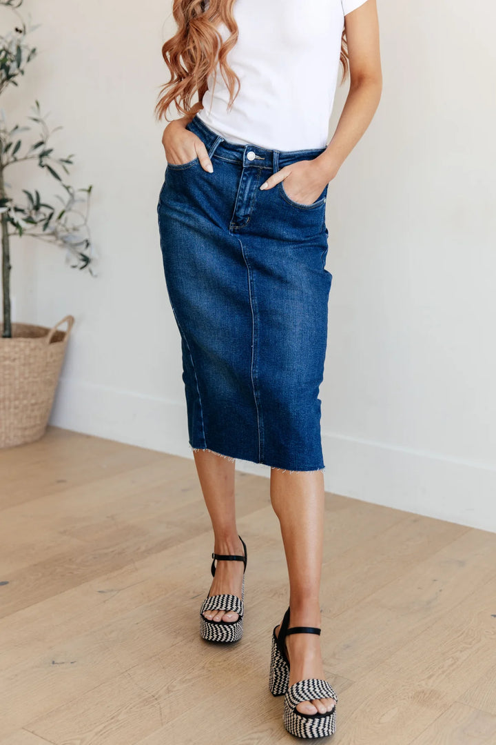 Judy Blue - Marcy Denim Midi Skirt