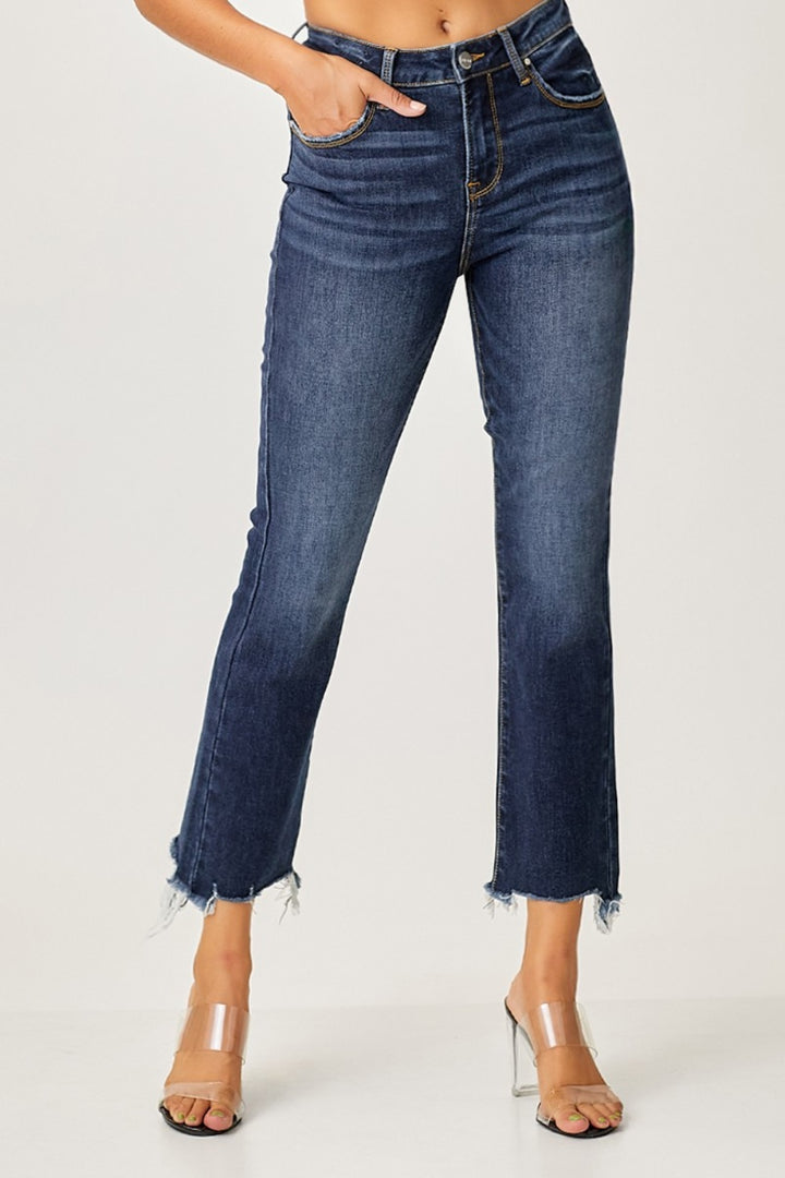 RISEN - Dark Wash Straight Leg Jeans