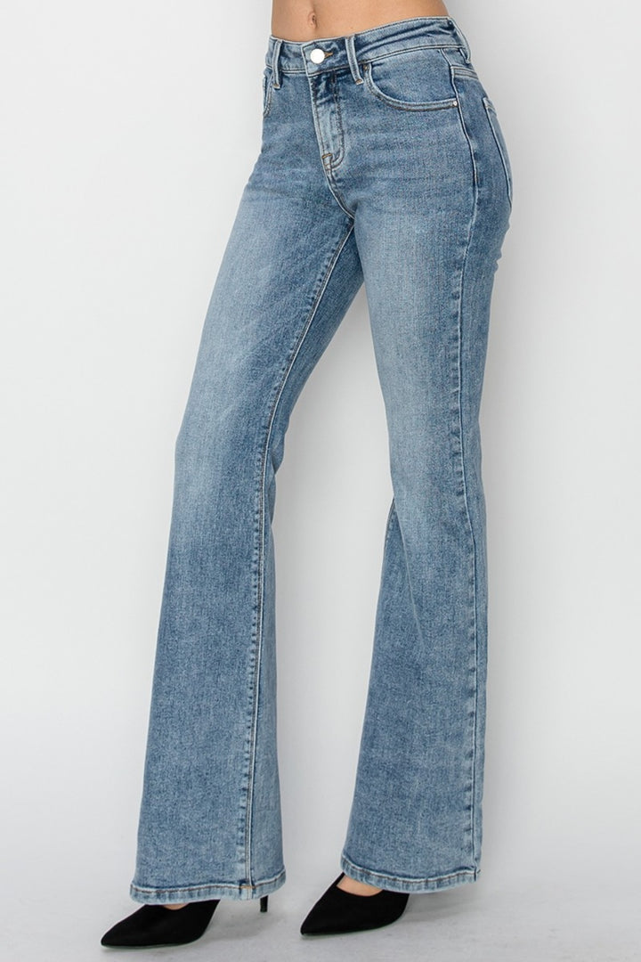 RISEN - Mid-Rise Flare Jeans