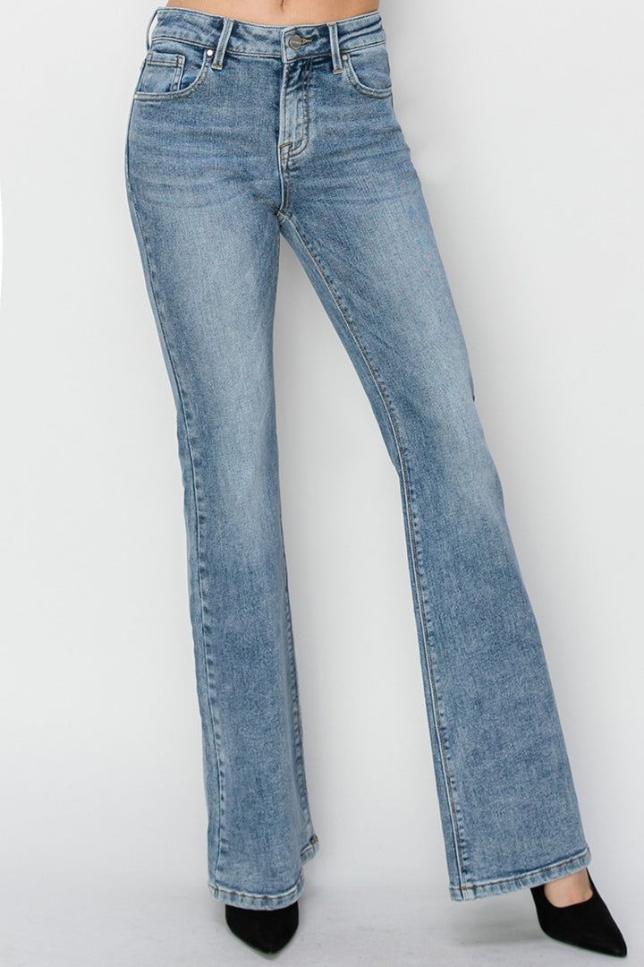 RISEN - Mid-Rise Flare Jeans