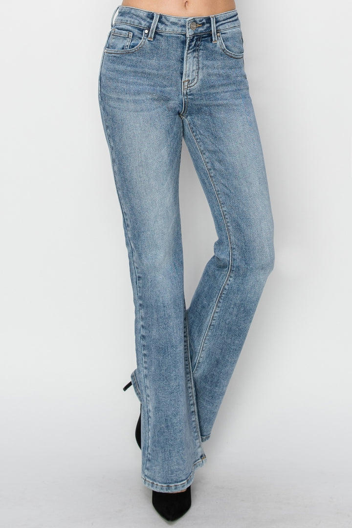 RISEN - Mid-Rise Flare Jeans