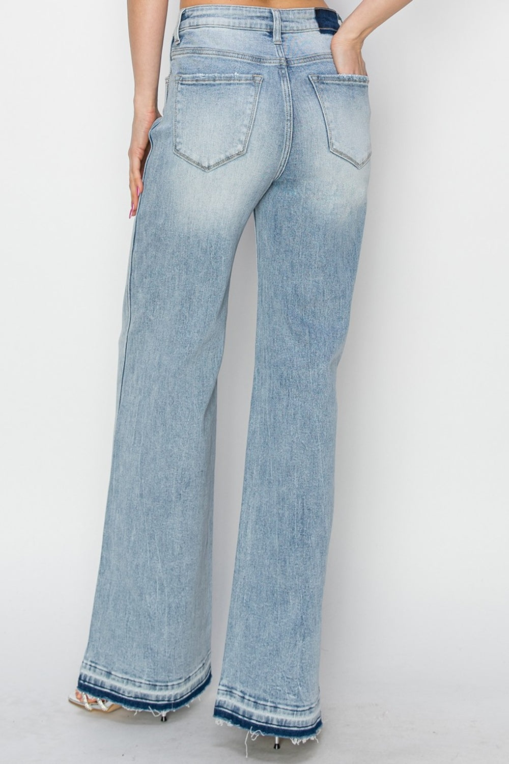 RISEN - Released Hem Wide Leg Jeans