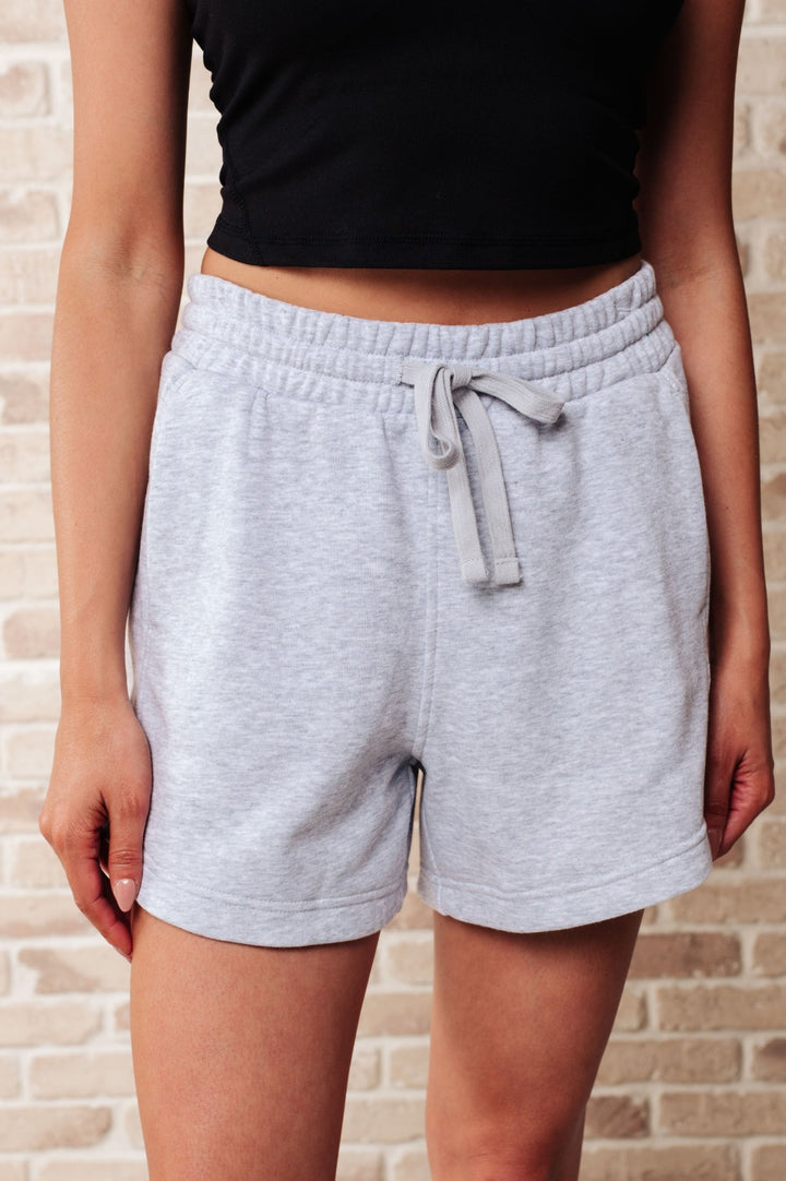 French Terry Drawstring Lounge Shorts - Gray - Inspired Eye Boutique