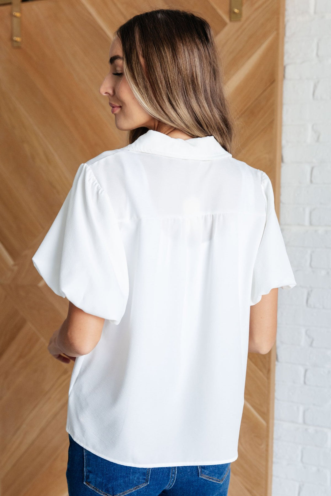 A Sixth Sense Balloon Sleeve Blouse