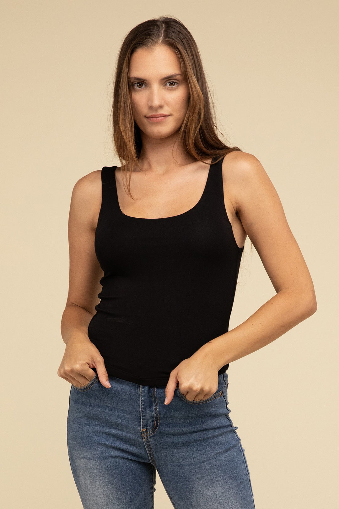 Zenana Double Layer Tank Top - Inspired Eye Boutique