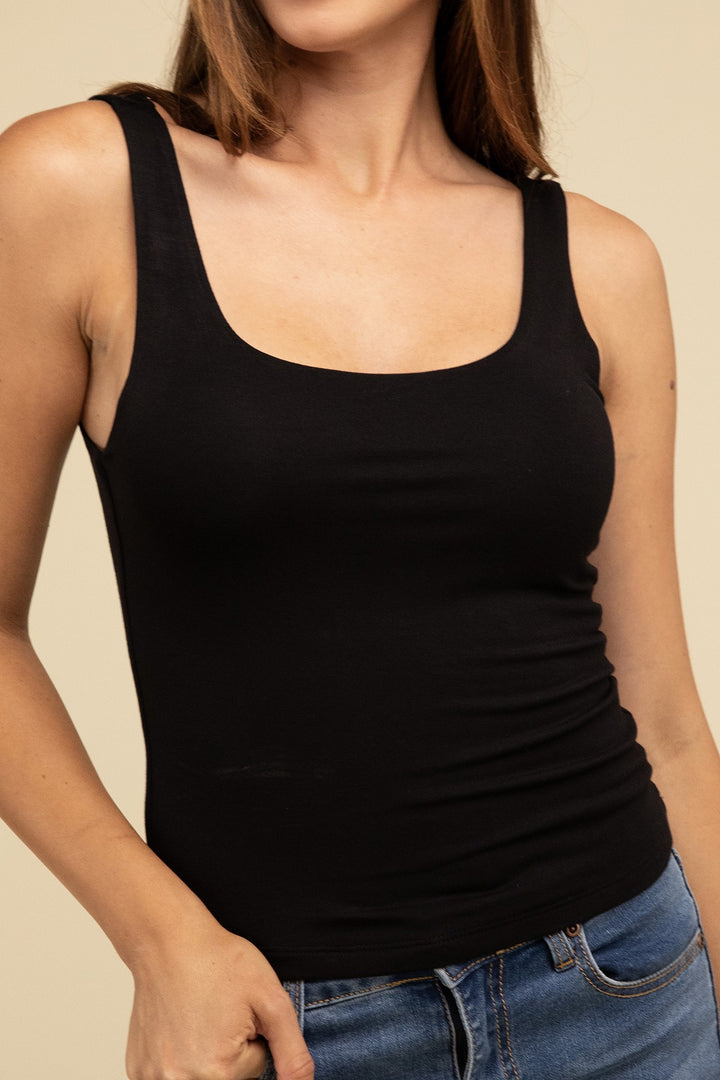 Zenana Double Layer Tank Top - Inspired Eye Boutique