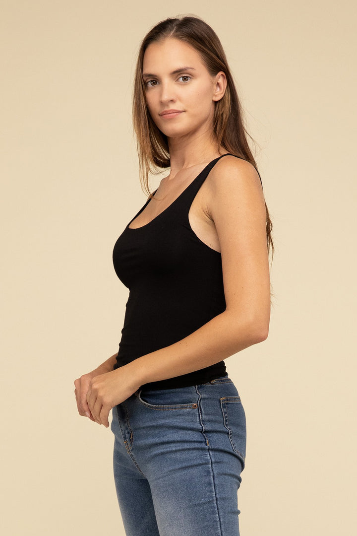 Zenana Double Layer Tank Top - Inspired Eye Boutique