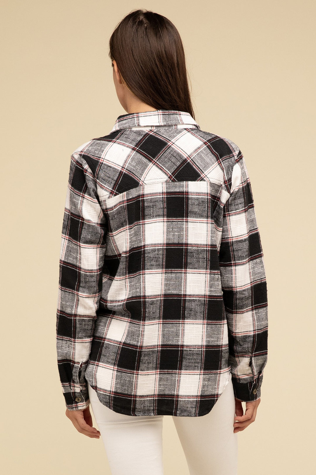 Zenana - Plaid Button-Up Shirt - Inspired Eye Boutique