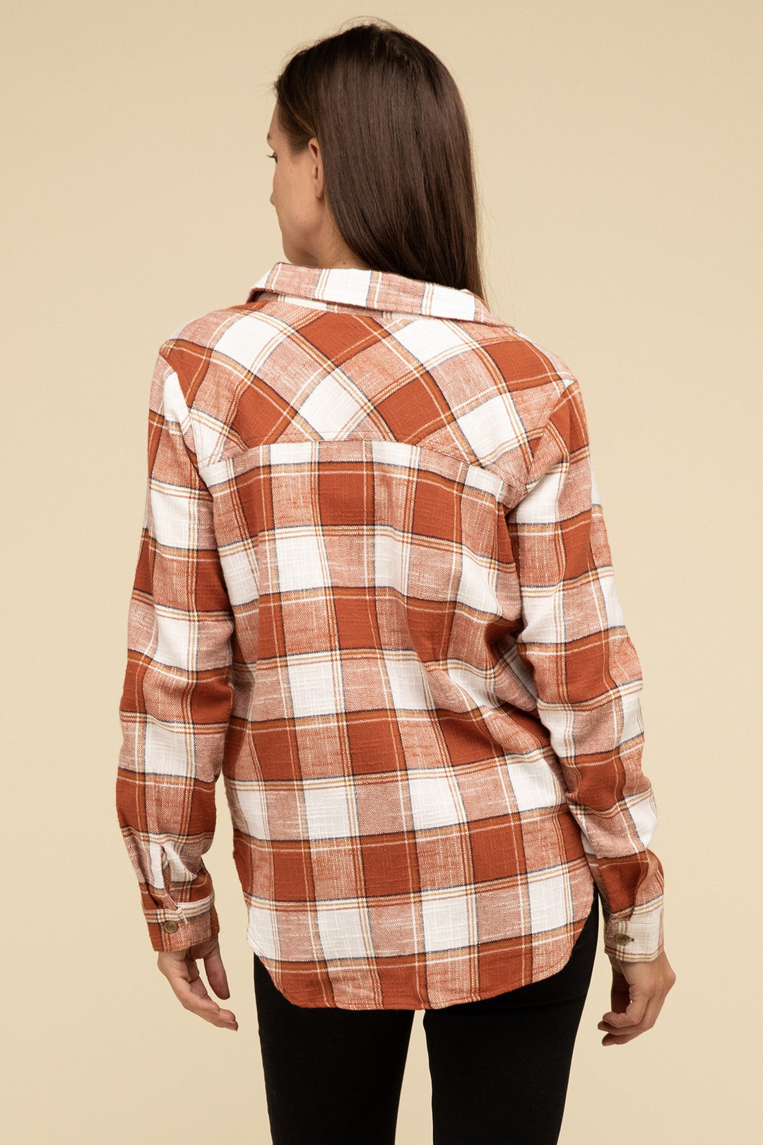 Zenana - Plaid Button-Up Shirt - Inspired Eye Boutique