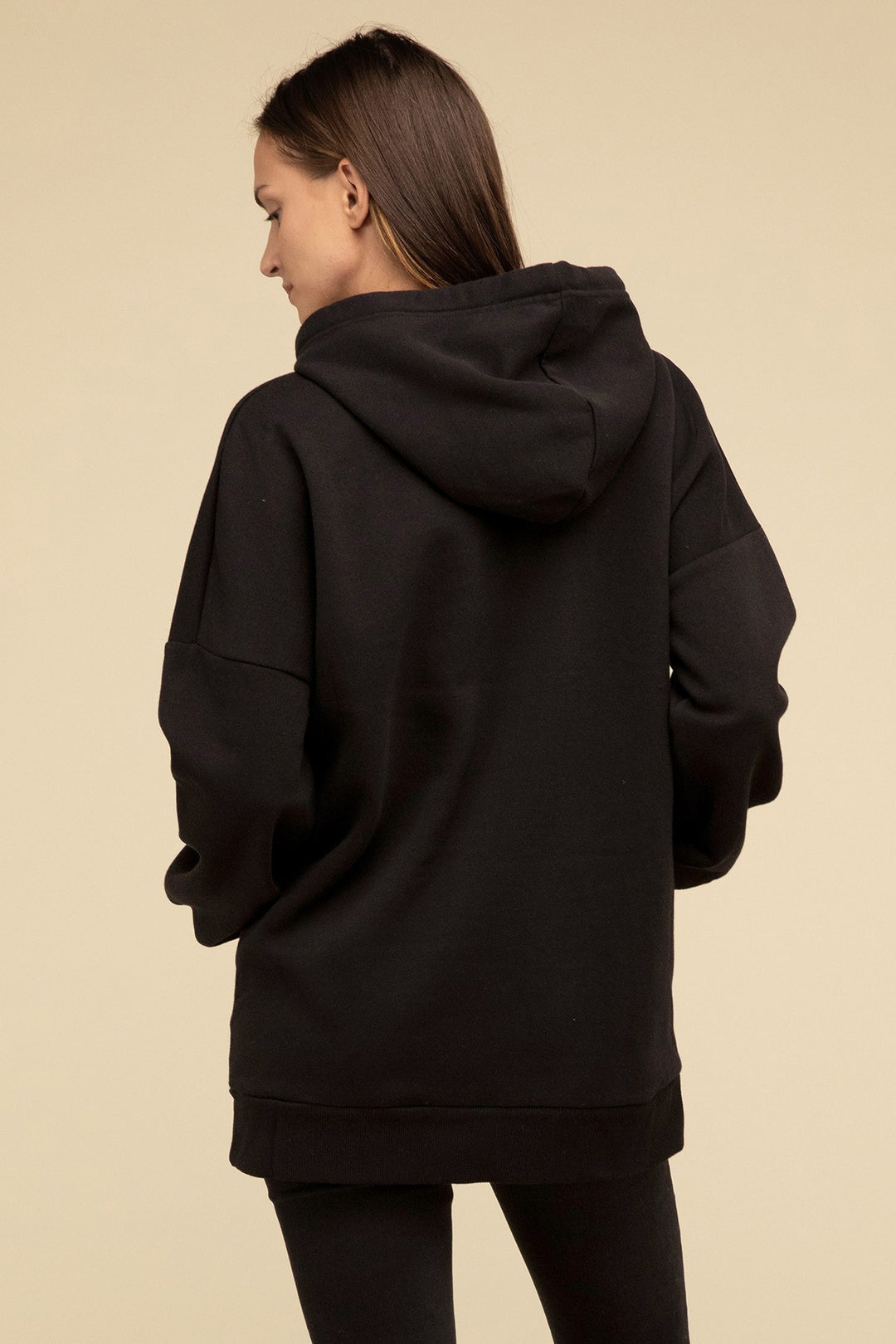 Zenana - Oversized Hoodie Longline Sweatshirt - Inspired Eye Boutique