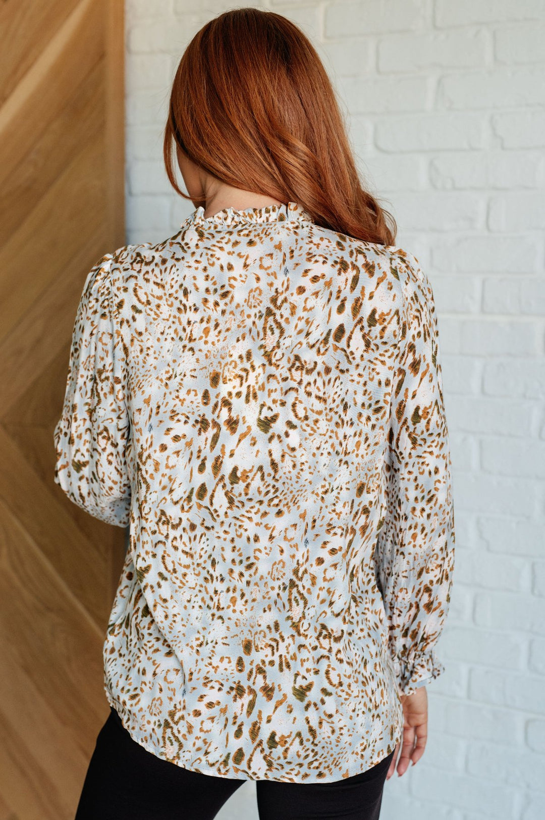 Animal Print Long Sleeve Blouse - Inspired Eye Boutique