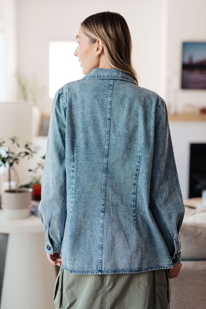 BiBi Denim Blazer - Inspired Eye Boutique