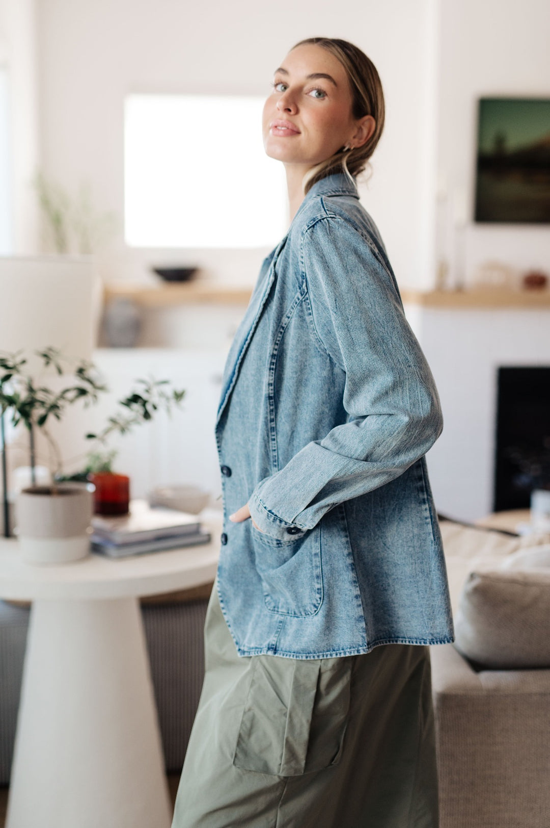 BiBi Denim Blazer - Inspired Eye Boutique