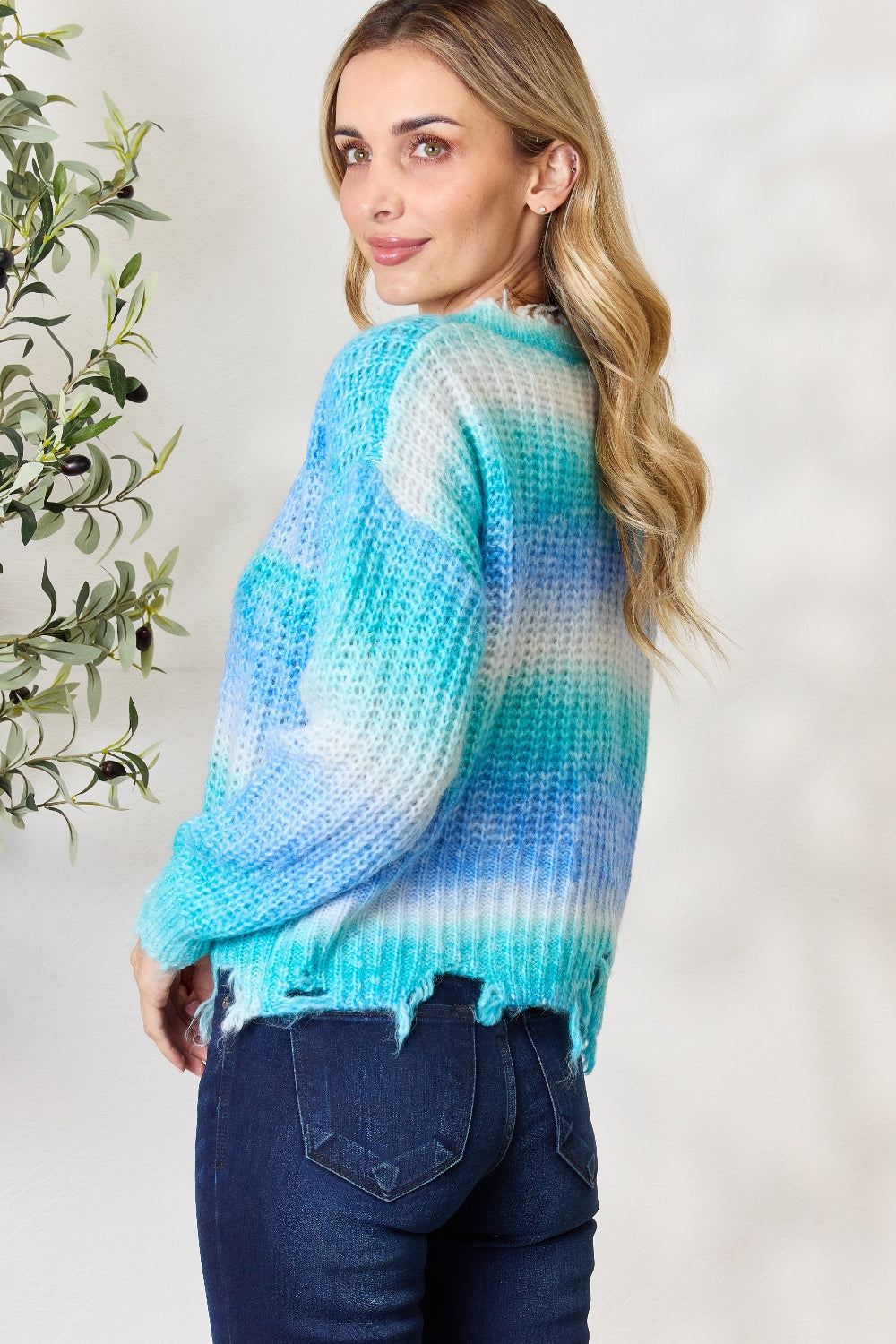 BiBi Sweater - Tie Dye Frayed - Inspired Eye Boutique