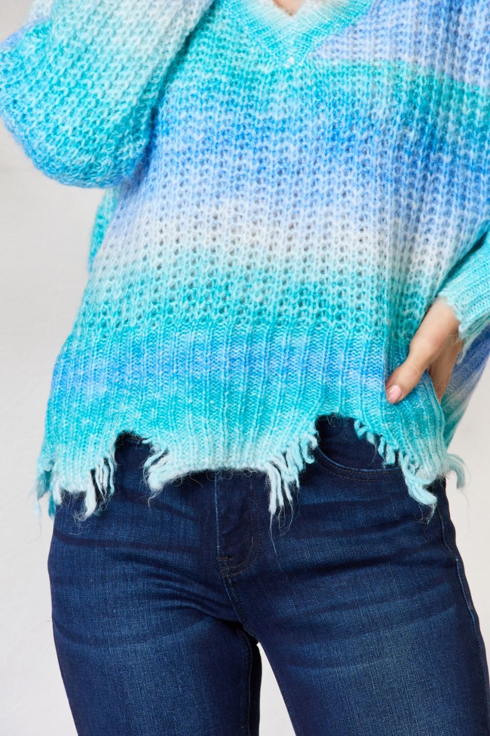 BiBi Sweater - Tie Dye Frayed - Inspired Eye Boutique