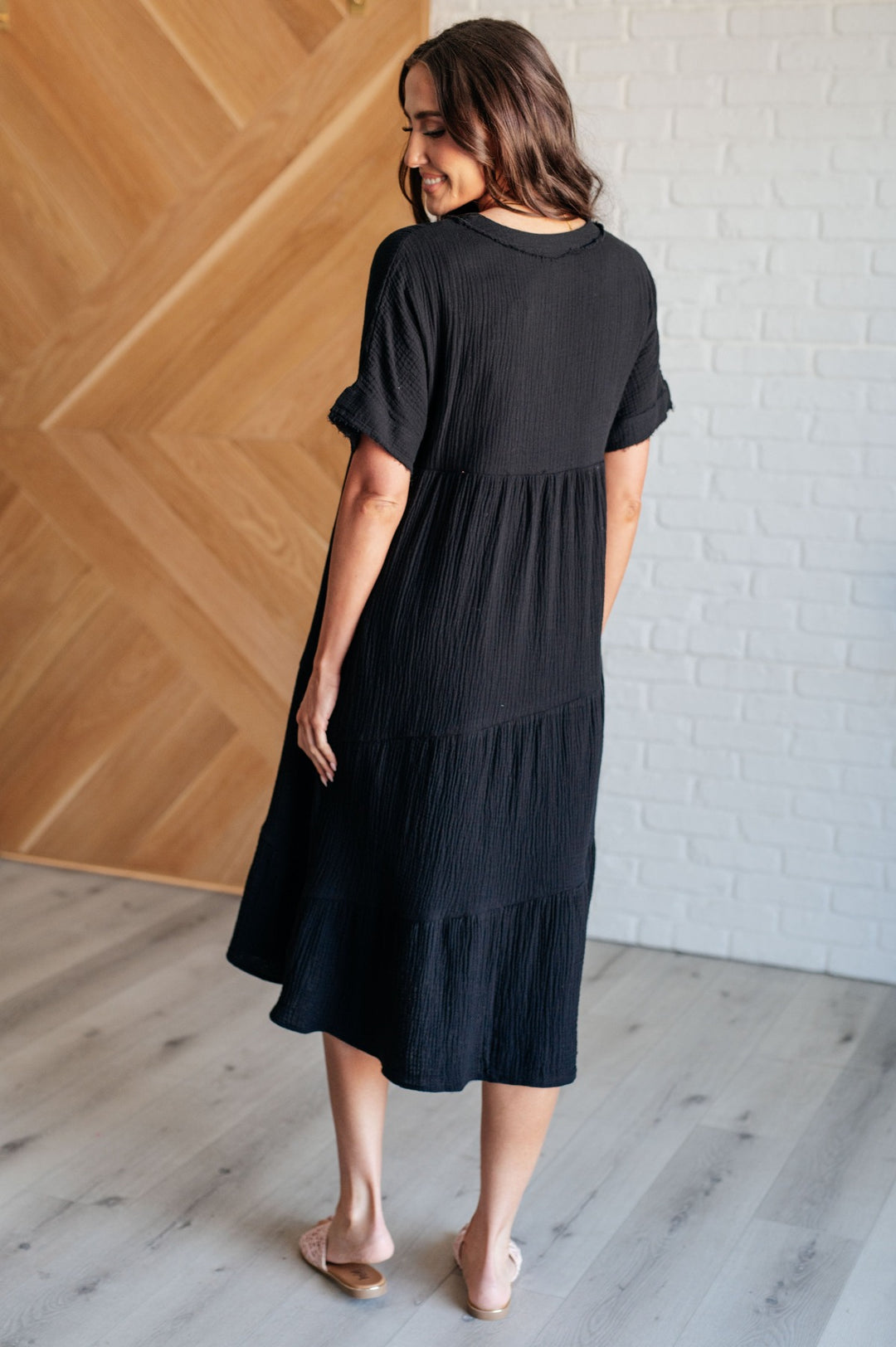 Always Learning Short Sleeve Midi Dress