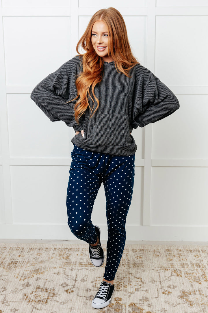 Blue and White Polka Dot Pajama Joggers - Inspired Eye Boutique