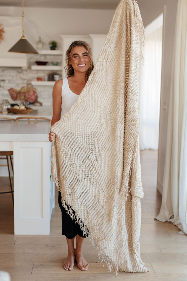 Boho Blanket Throw - Tan - Inspired Eye Boutique