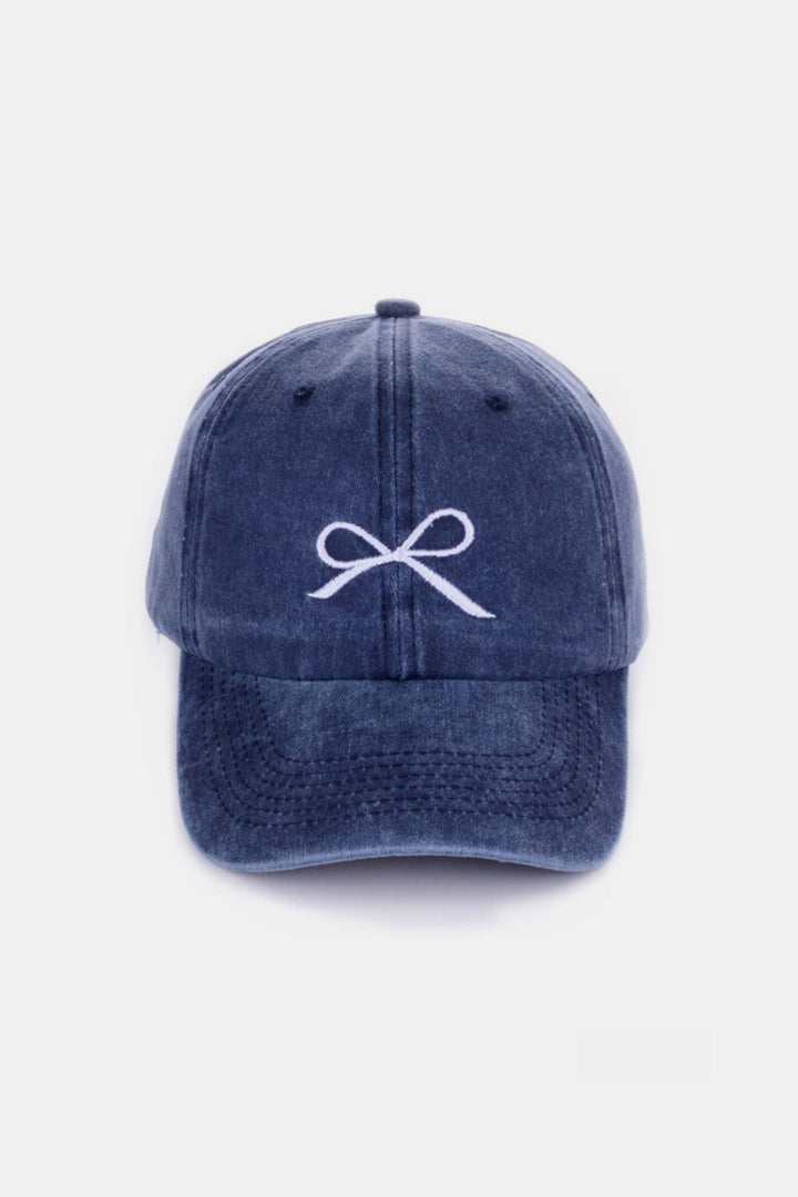 Bow Embroidered Baseball Cap - Inspired Eye Boutique