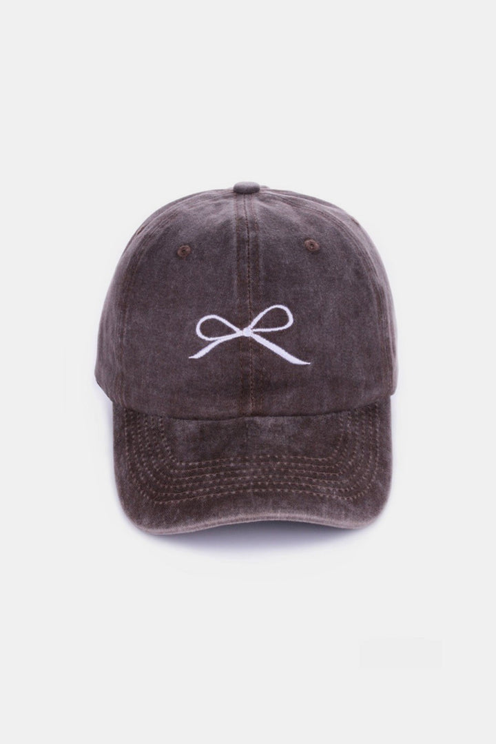 Bow Embroidered Baseball Cap - Inspired Eye Boutique