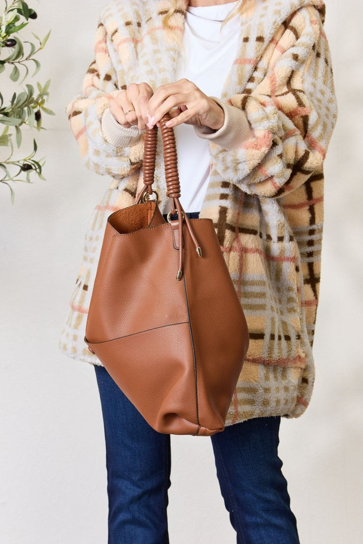 Braided Handle Hobo Handbag - Inspired Eye Boutique