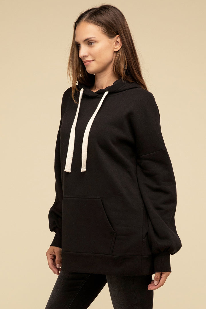 Zenana - Oversized Hoodie Longline Sweatshirt - Inspired Eye Boutique