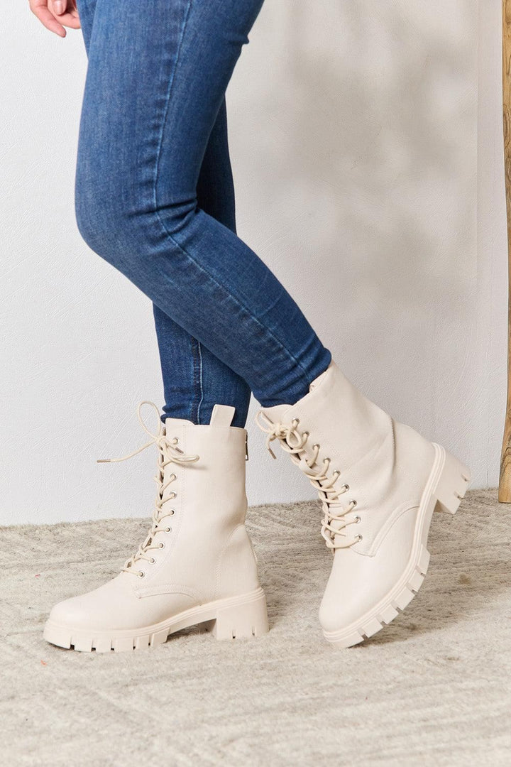Chunky Heel Combat Boots - Inspired Eye Boutique