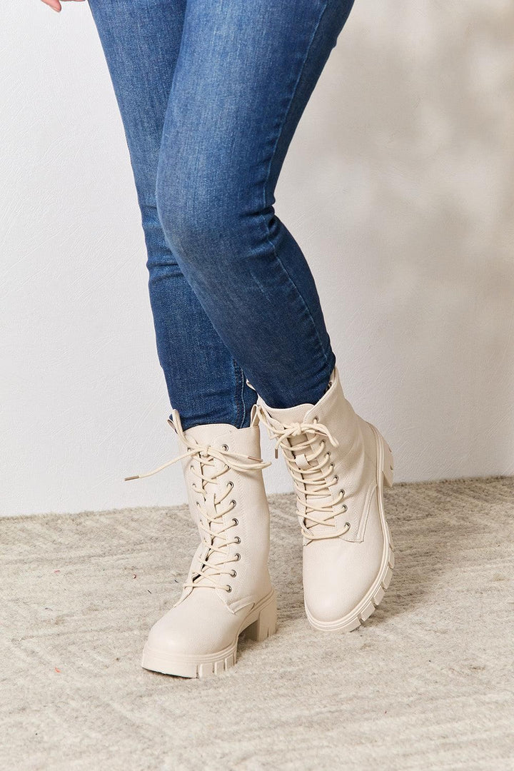 Chunky Heel Combat Boots - Inspired Eye Boutique