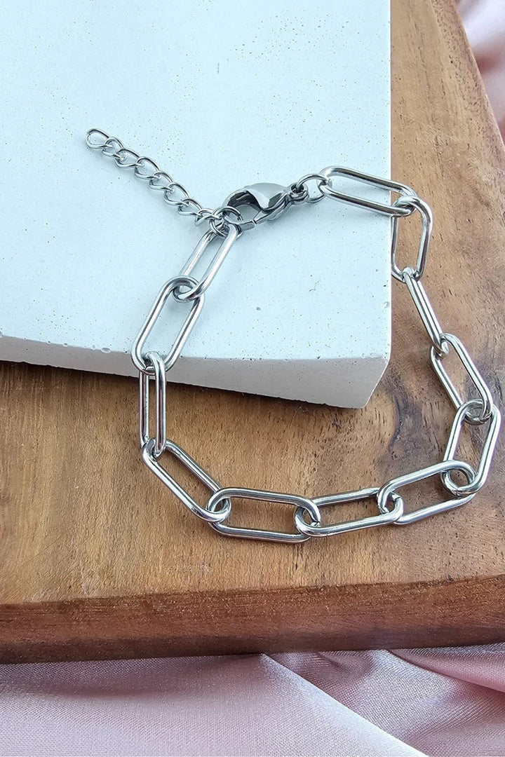 Chunky Paperclip Bracelet Silver - Inspired Eye Boutique