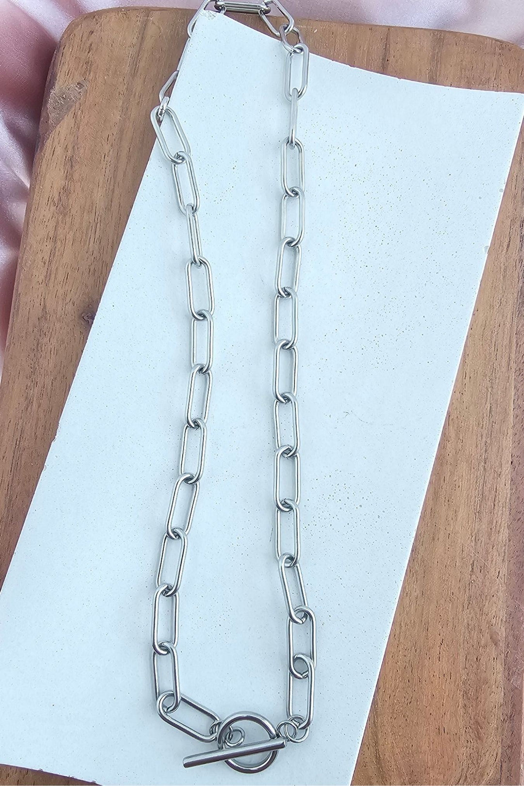 Silver Chunky Paperclip Necklace - 18" - Inspired Eye Boutique