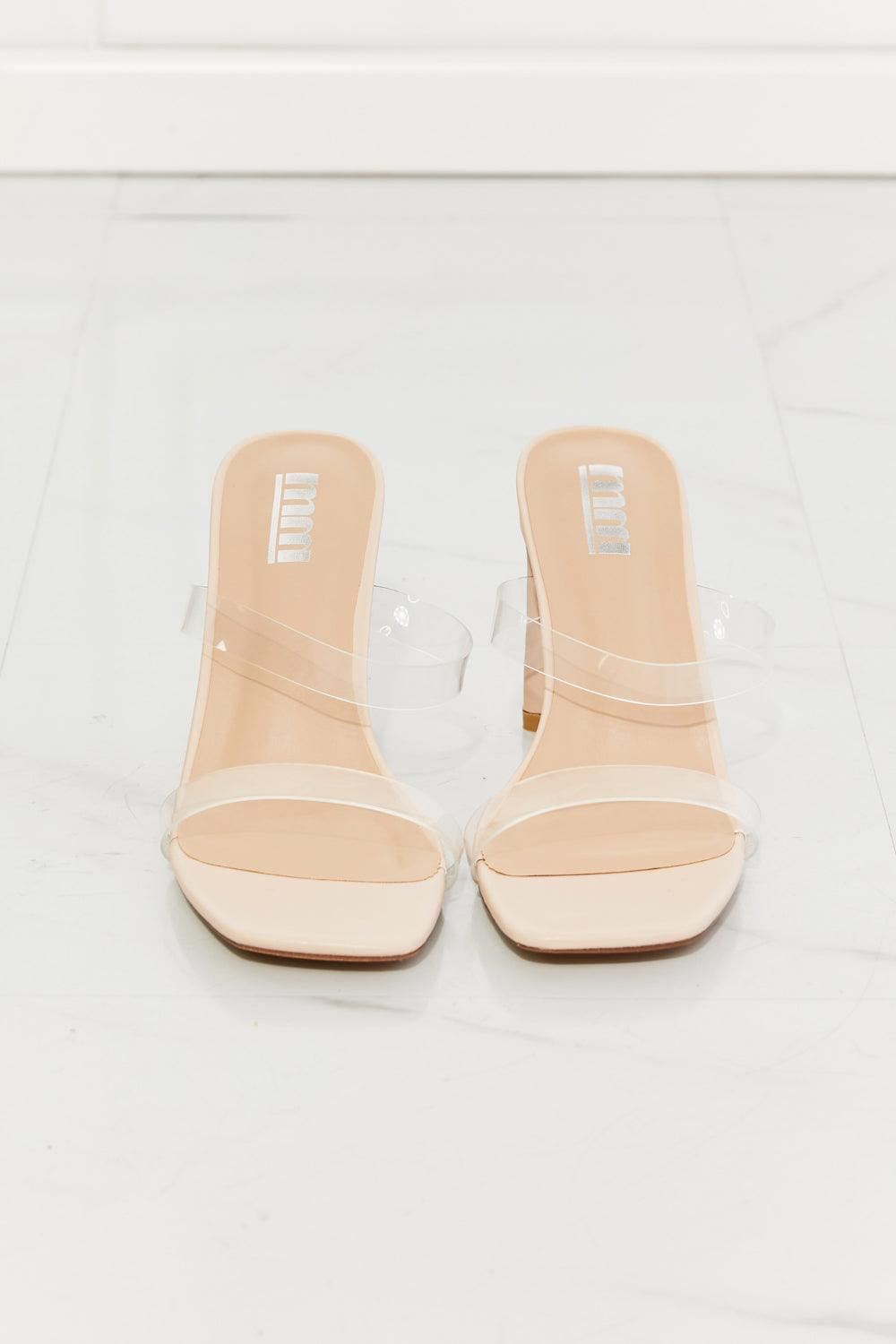 Clear Double Band Heeled Sandal - Inspired Eye Boutique