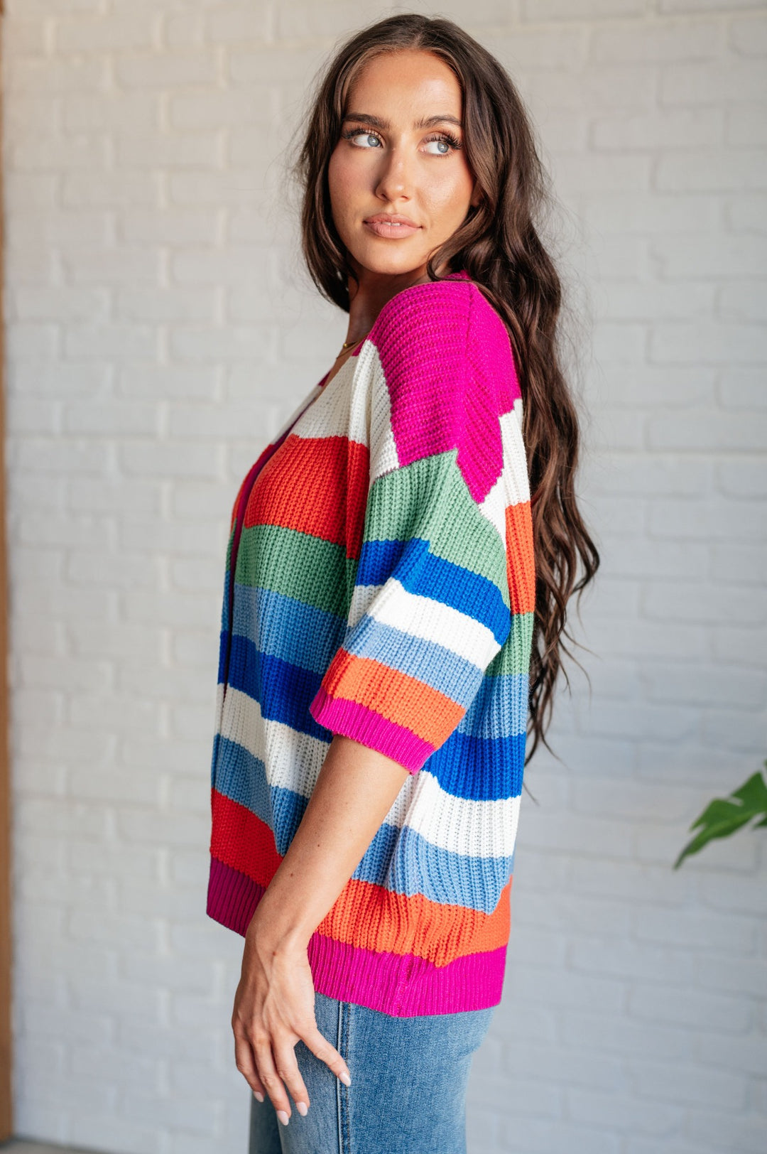 Bold Flirt Striped Cardigan Sweater