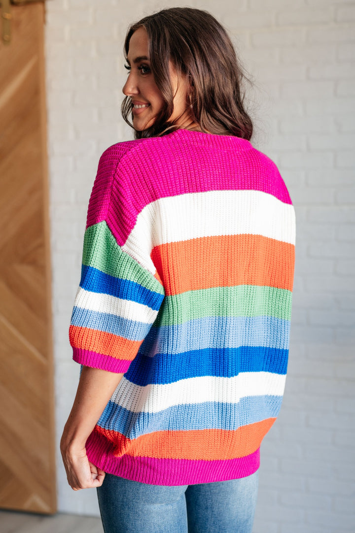 Bold Flirt Striped Cardigan Sweater