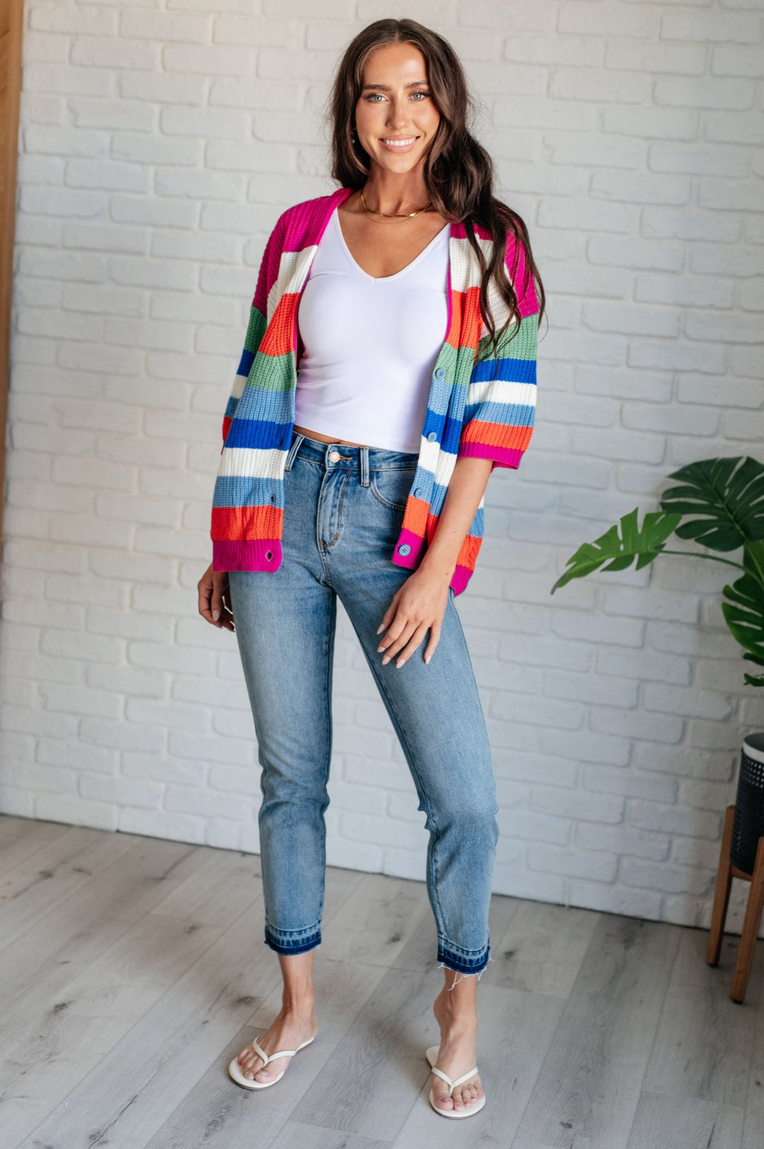 Bold Flirt Striped Cardigan Sweater