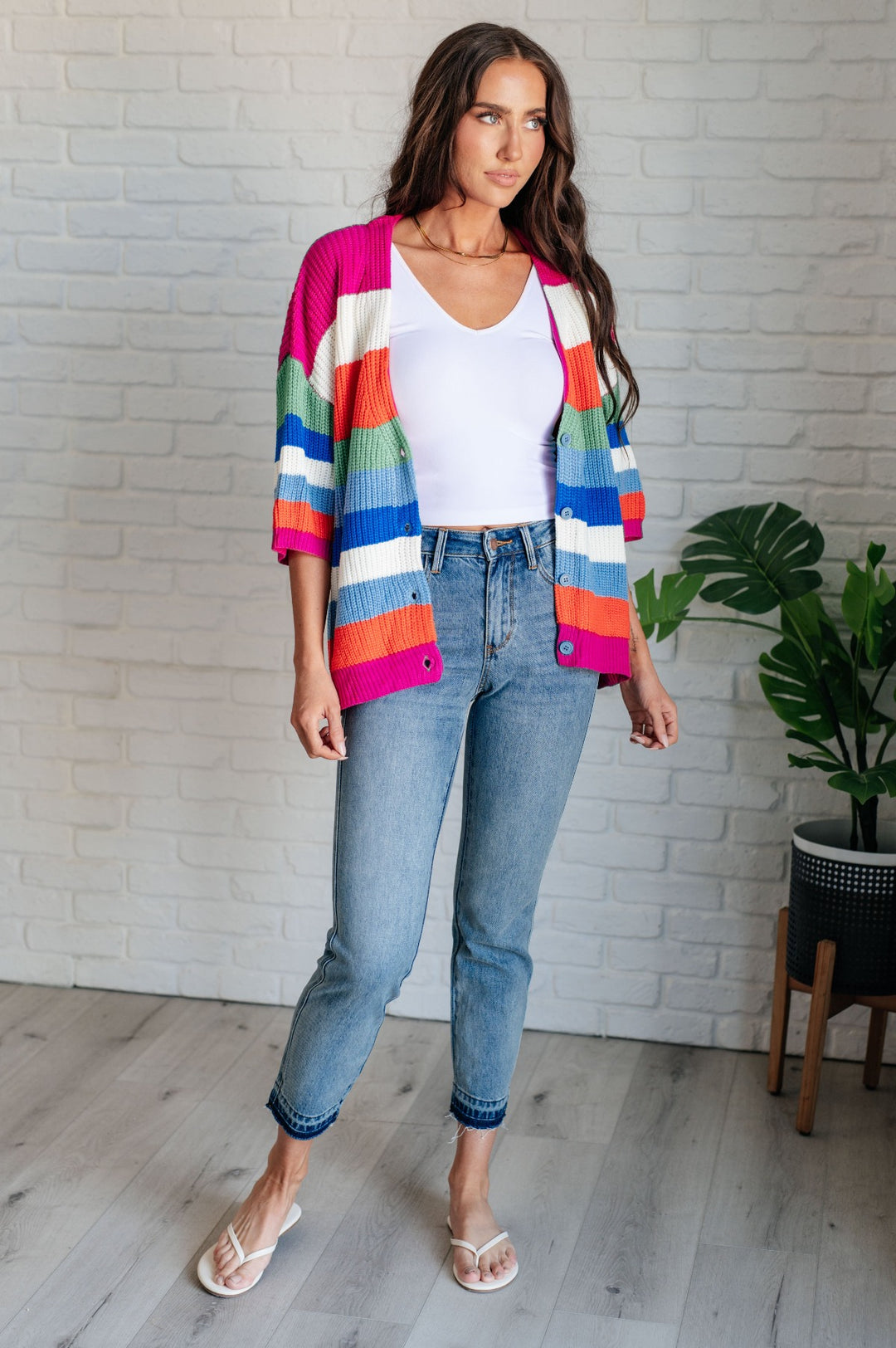 Bold Flirt Striped Cardigan Sweater