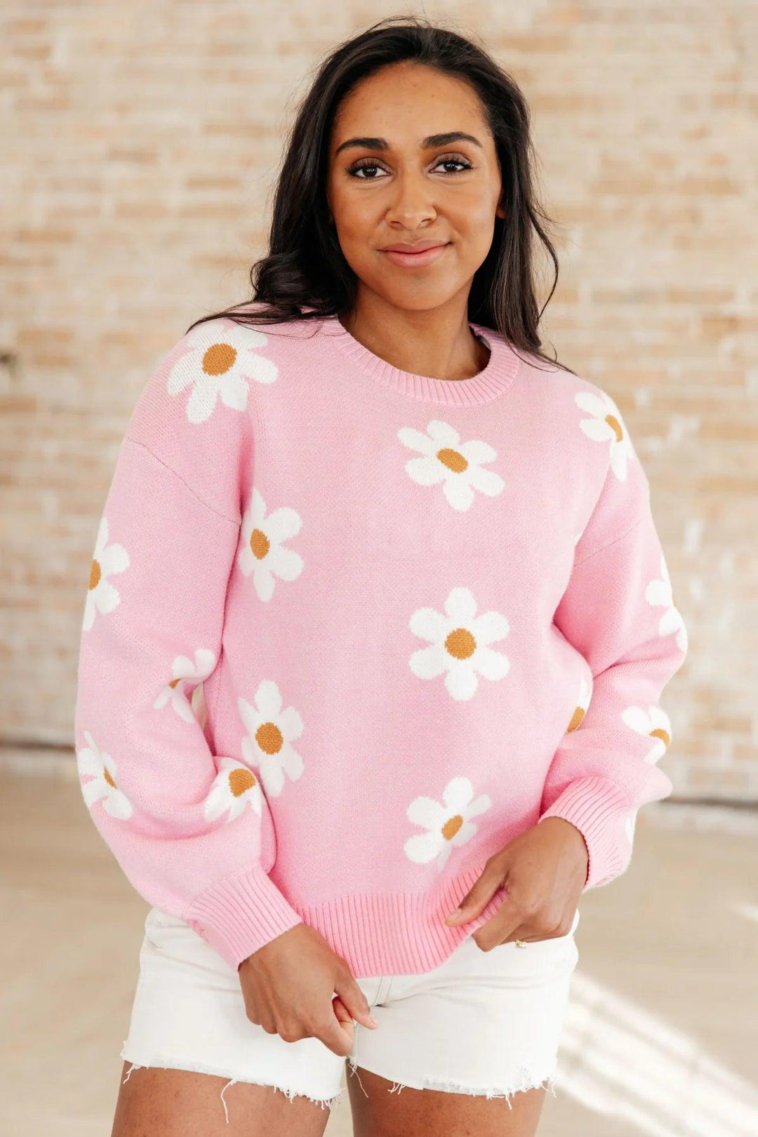 Daisy Sweater - Pullover - Pink - Inspired Eye Boutique