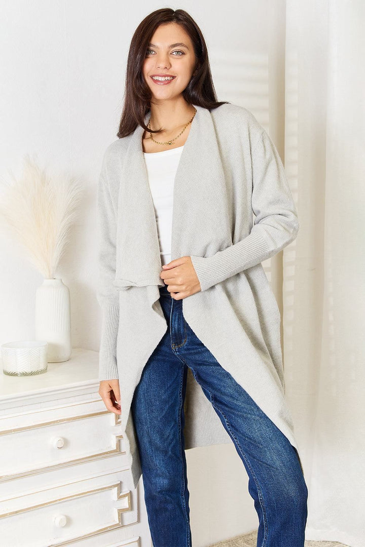 Light Grey Duster Cardigan - Inspired Eye Boutique