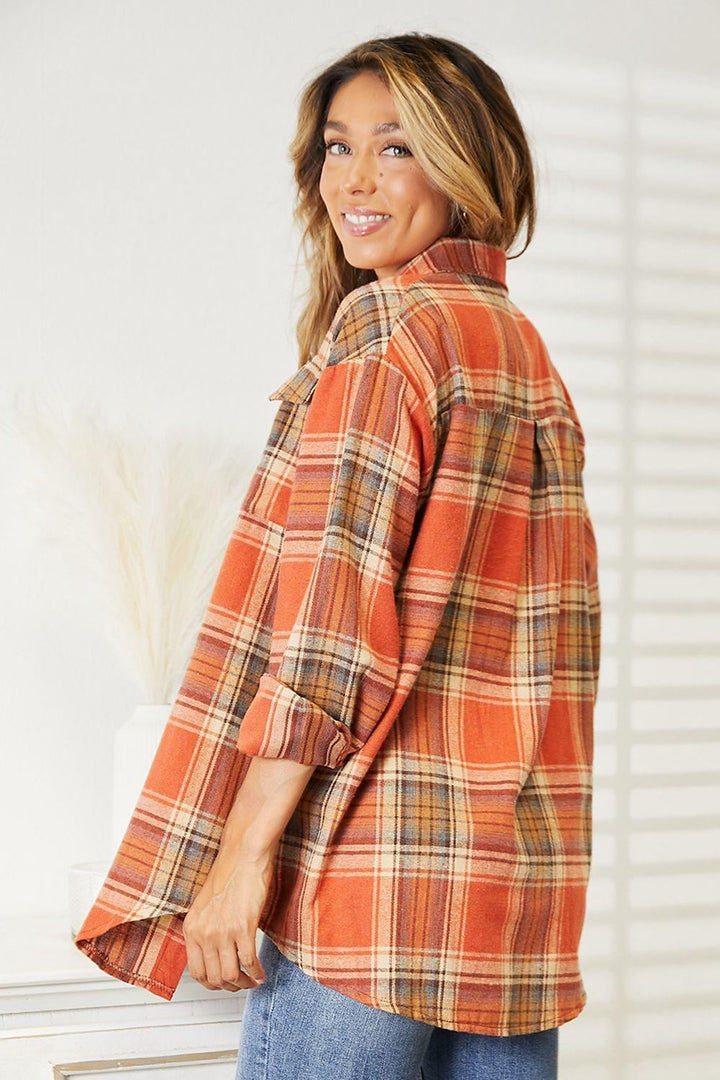 Plaid Long Sleeve Button-Up Shirt - Inspired Eye Boutique