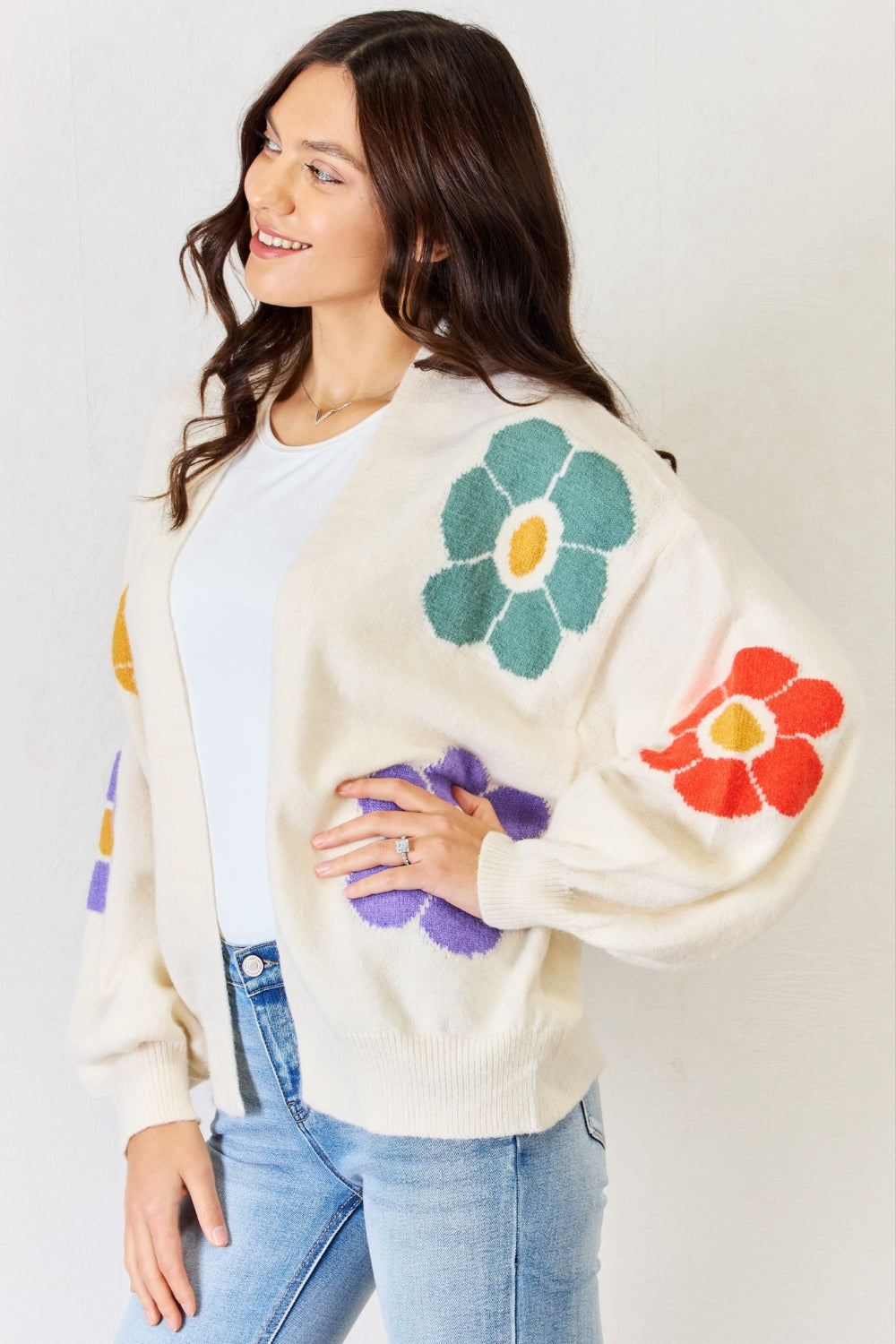 Flower Cardigan Sweater - Inspired Eye Boutique
