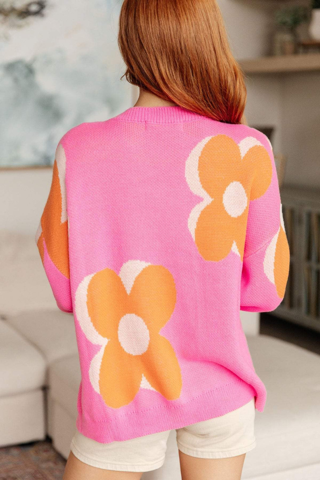 Flower Sweater - Pullover - Pink - Inspired Eye Boutique