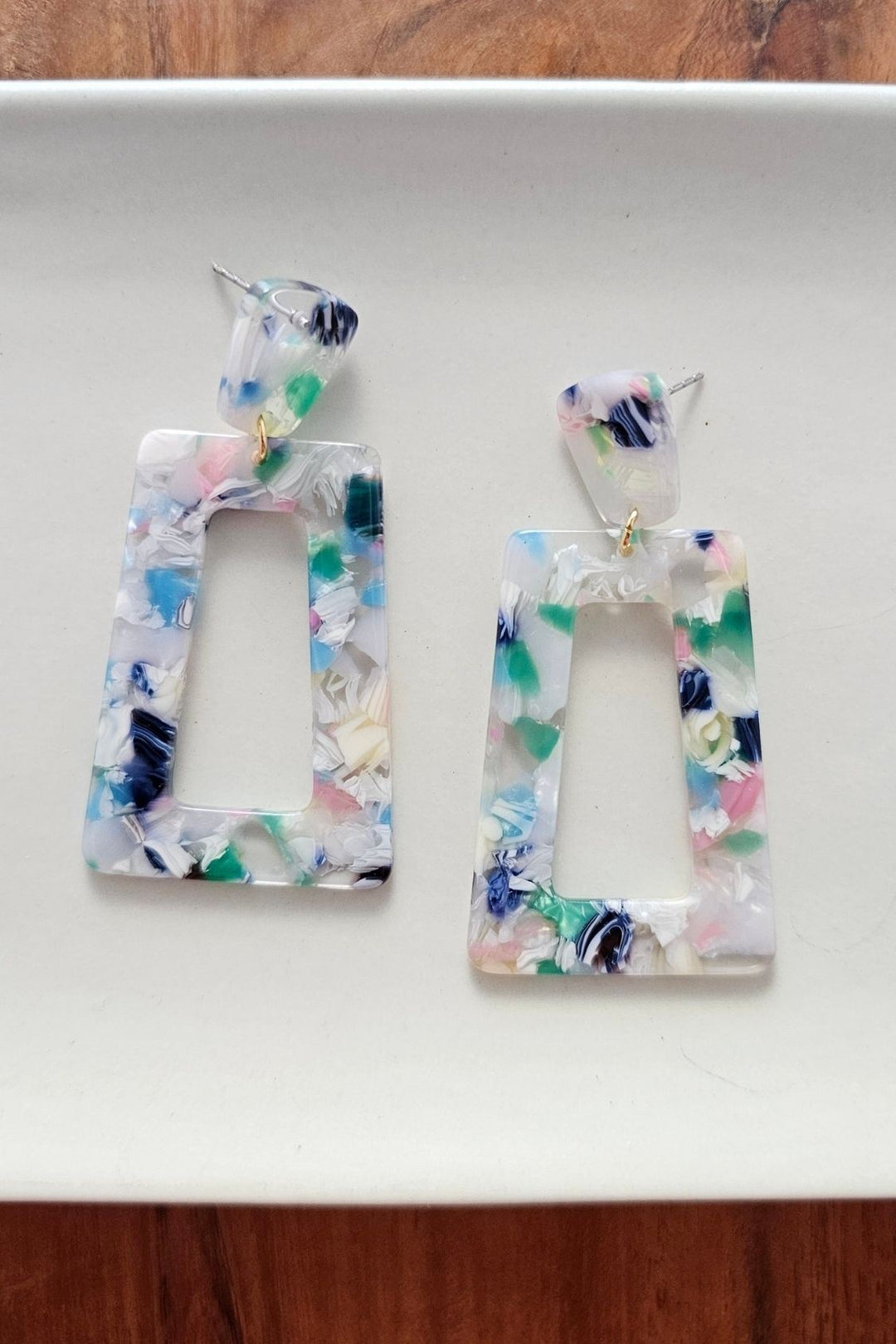 Geometric Acrylic Earrings - Spring Colors - Inspired Eye Boutique