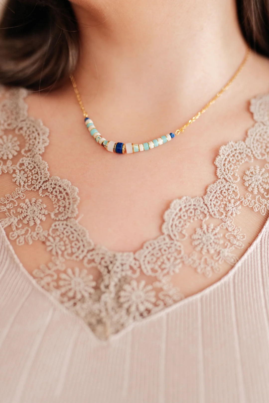 Gold and Bead Necklace - Inspired Eye Boutique