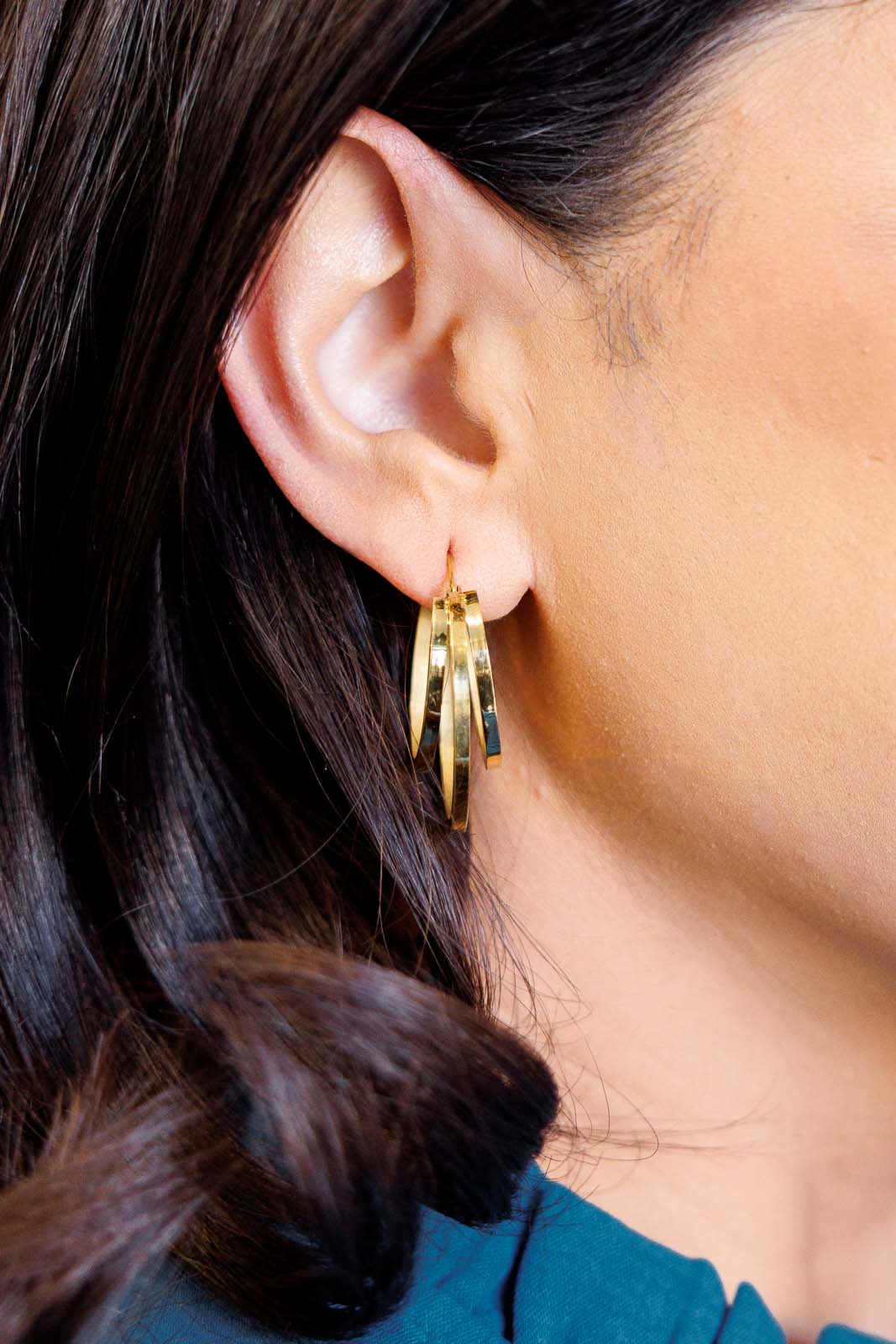 Gold Double Loop Earrings - Inspired Eye Boutique