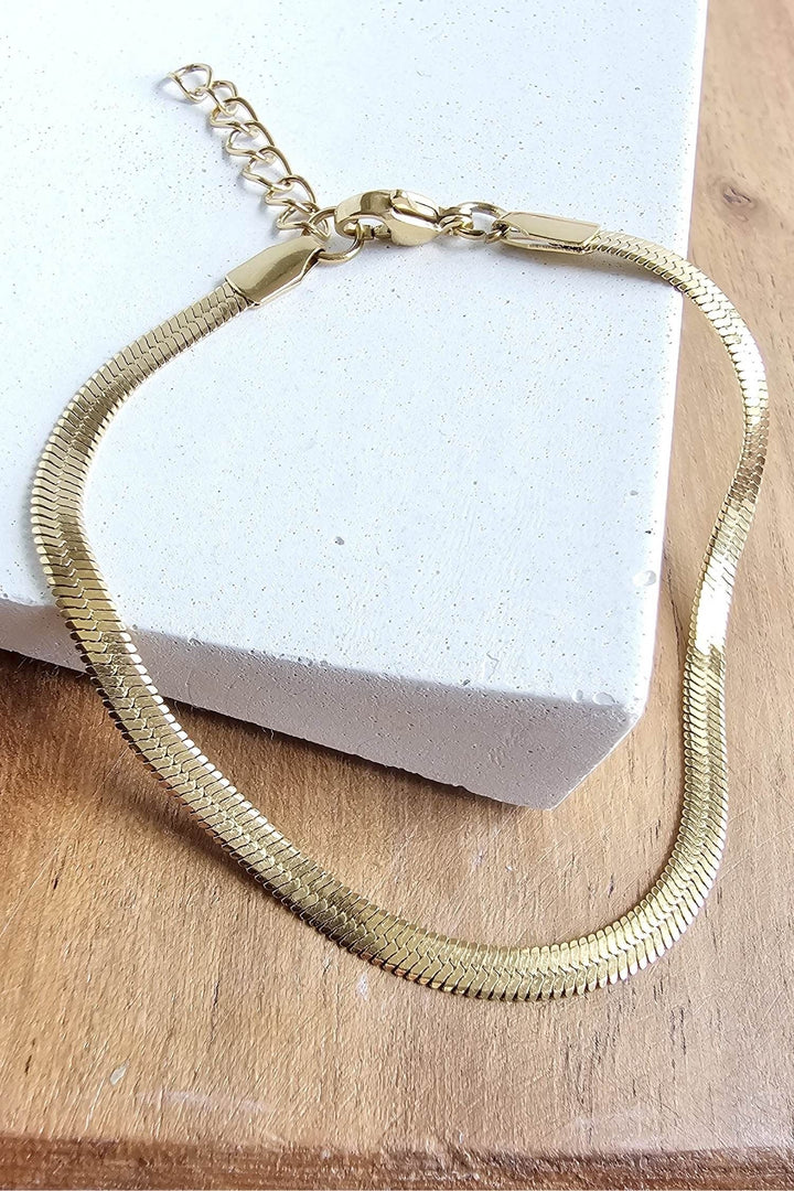 Gold Herringbone Bracelet - Inspired Eye Boutique